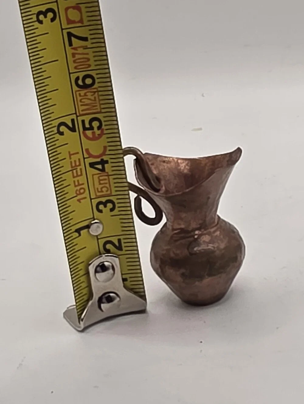 ​Antique Miniature Hammered Copper Pitcher Tiny Pitcher Jug Vessel 1.75 Inch